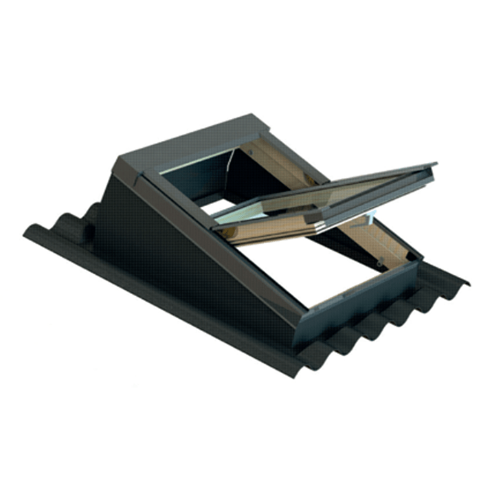 Claraboya - Ventana para tejado BASIC VASISTAS / Tragaluz por el acceso  al techo/Tapajuntas incluido/Aluminio y Madera (45x55 Base x Altura) :  : Bricolaje y herramientas