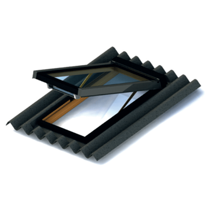 Claraboya - Ventana para tejado BASIC VASISTAS / Tragaluz por el acceso  al techo/Tapajuntas incluido/Aluminio y Madera (45x55 Base x Altura) :  : Bricolaje y herramientas